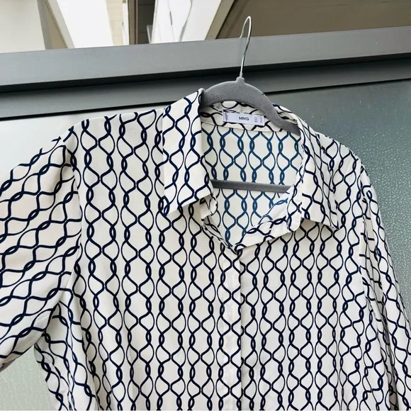 Mango | Geometric Patterned Blouse - Picture 2 of 3